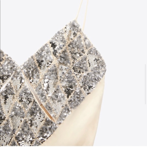 NWT Zara Satin Effect Mini Dress - Picture 8 of 15